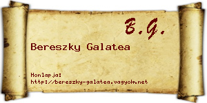 Bereszky Galatea névjegykártya